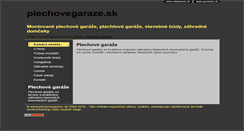 Desktop Screenshot of plechovegaraze.sk